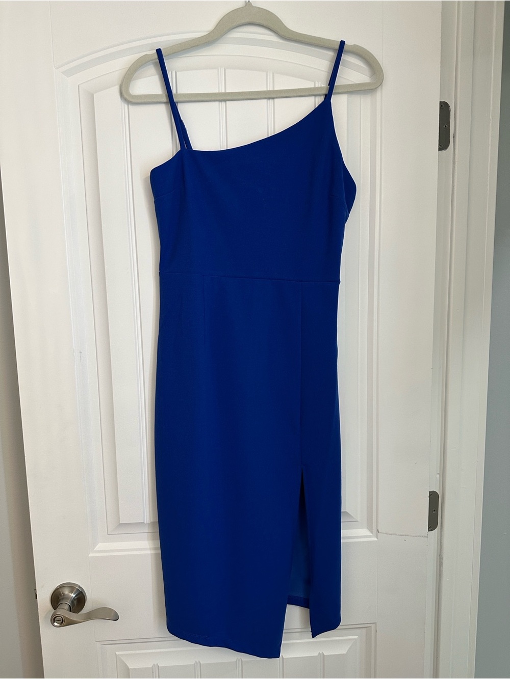 Lulus Asymmetric Royal Blue Midi Dress